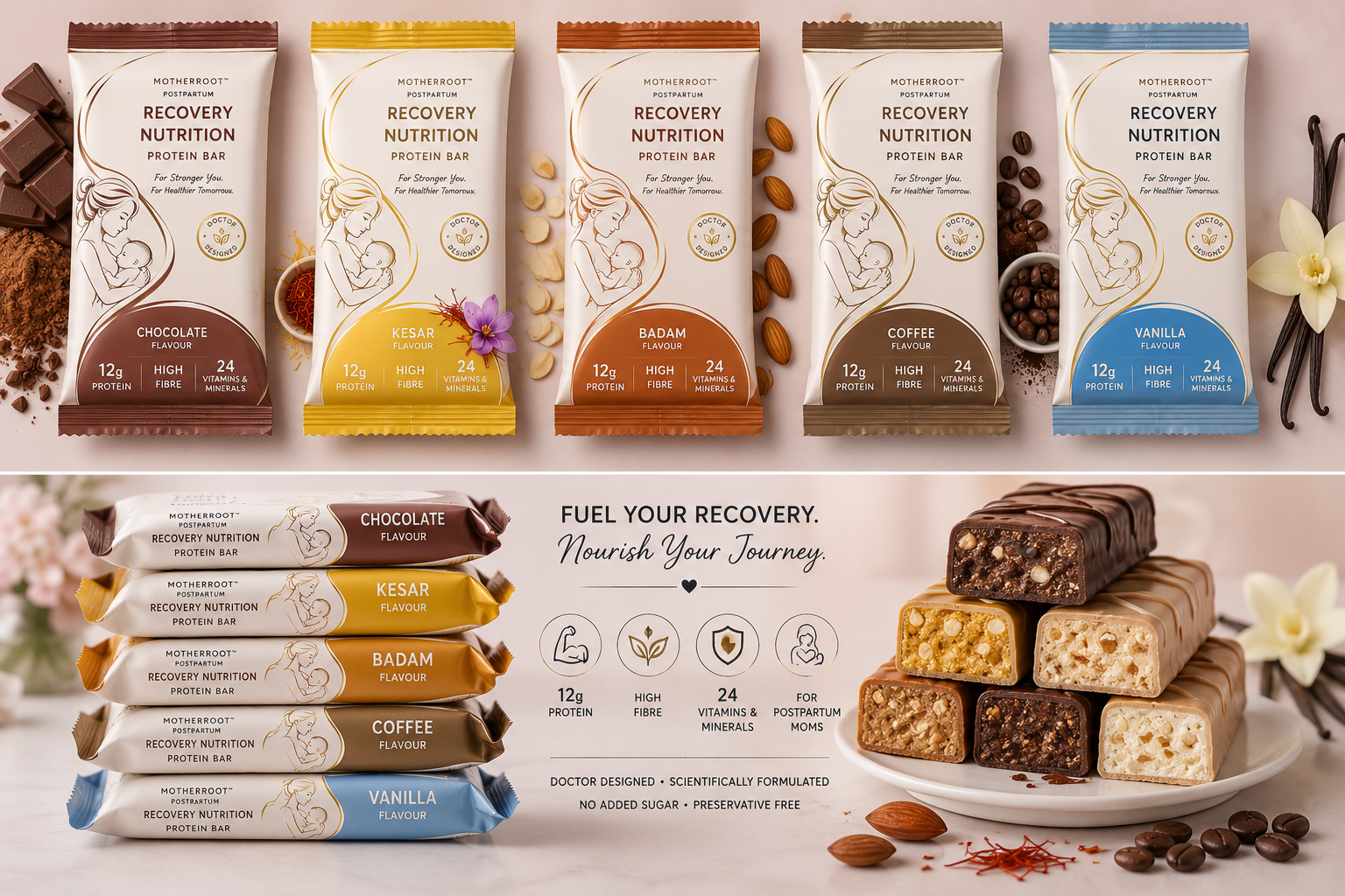 Recovery Nutrition Protein Bars — Variety Pack